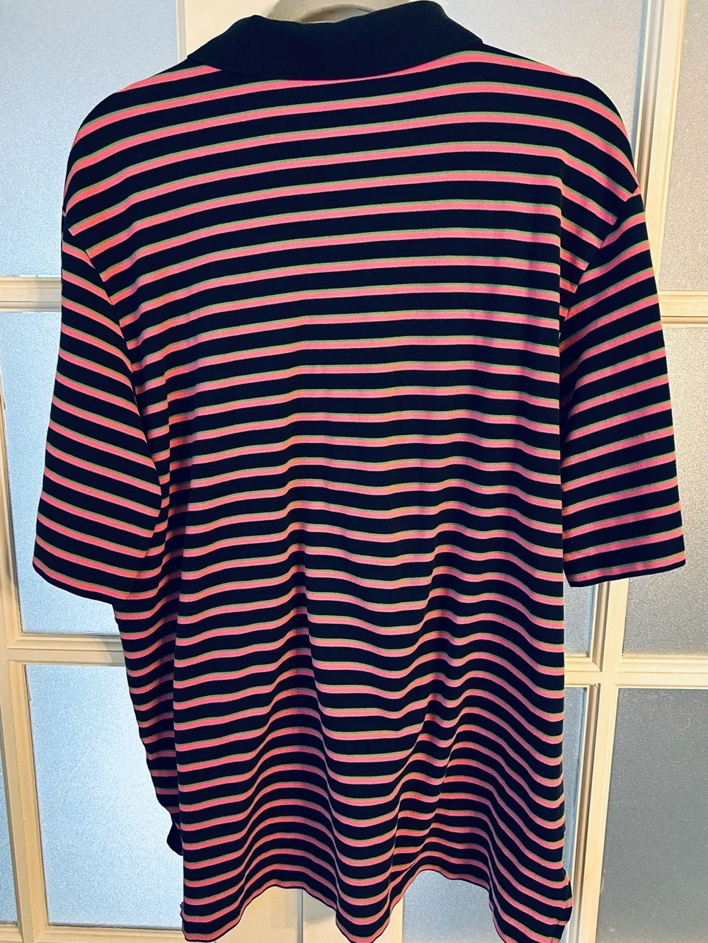 Ralph Lauren Navy & Pink Striped Polo Shirt